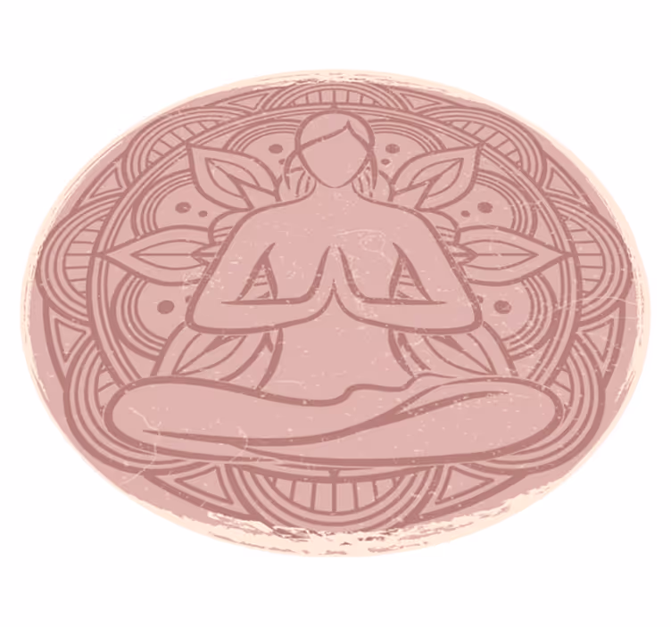 Alfombra vinílica mandala meditativo - TenVinilo