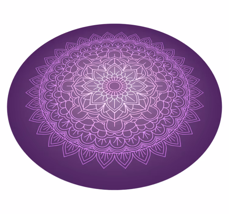 Alfombra vinílica dormitorio mandala morado - TenVinilo