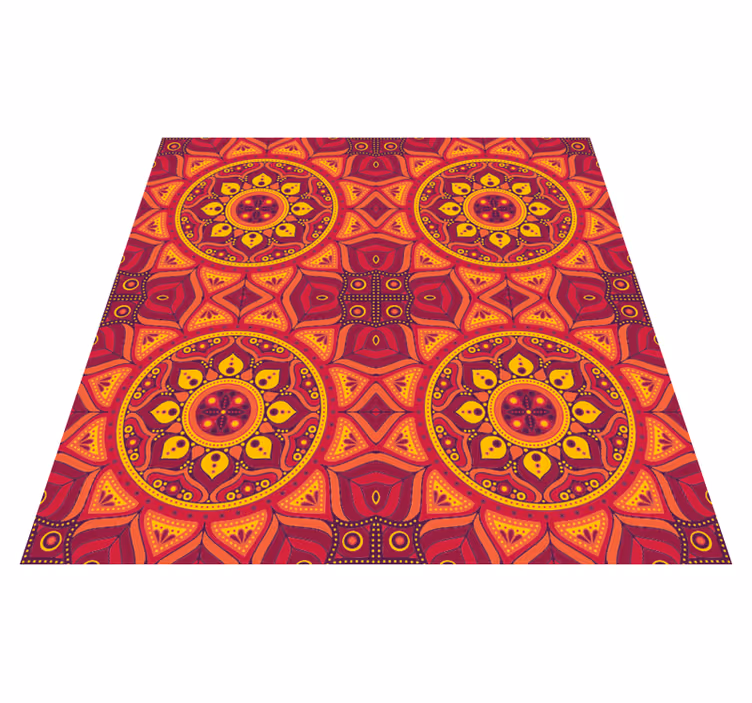 Alfombra vinílica mandala simetría - TenVinilo