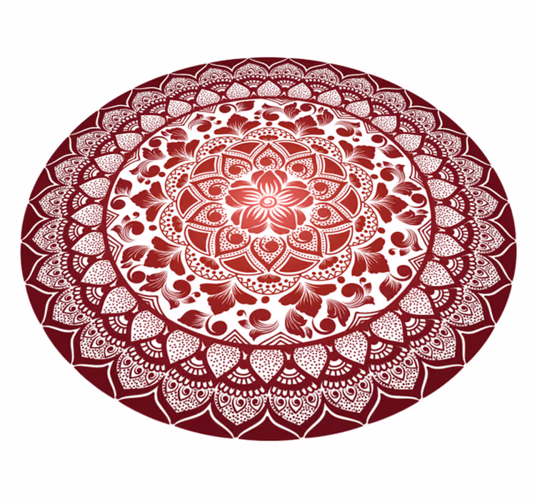 Alfombra vinílica mandala intrincado emblema - TenVinilo