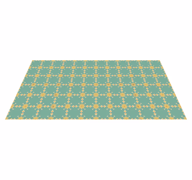 Alfombra vinilo cocina decoración geométrica  - TenVinilo
