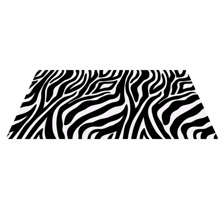 Alfombra vinílica animal print resumen de cebra - TenVinilo