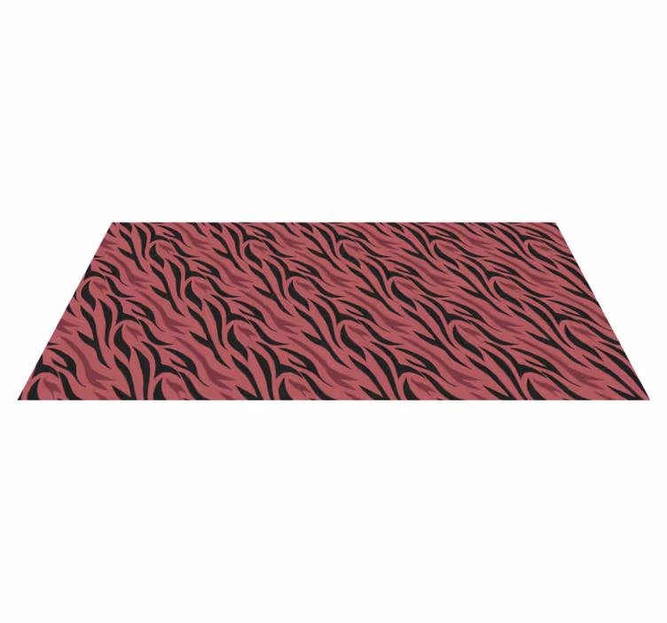 Alfombra vinílica animal print ondas abstractas de cebra - TenVinilo