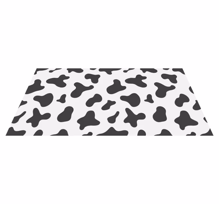 Alfombra vinílica animal print motivo de piel de vaca - TenVinilo