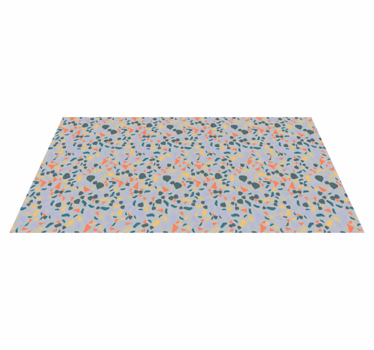 Alfombra vinílica efecto mármol formas abstractas vibrantes - TenVinilo