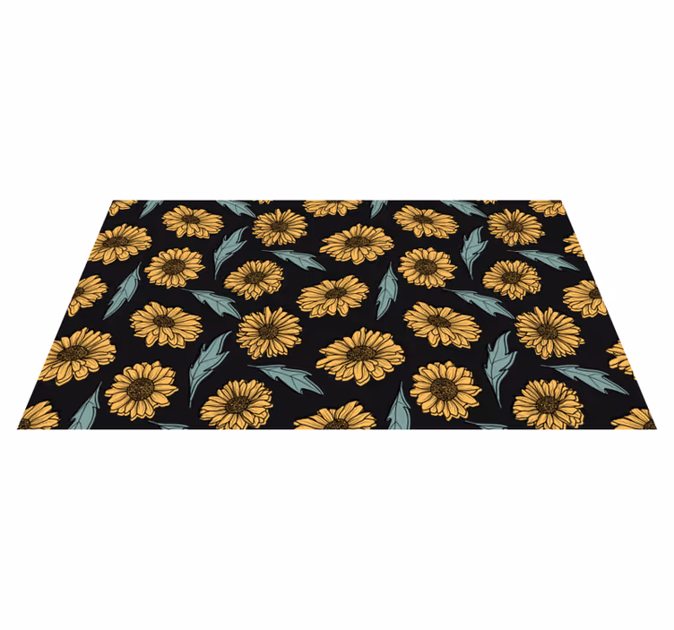Alfombra vinílica flores elegancia - TenVinilo