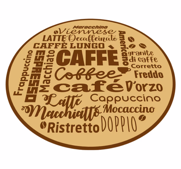 Alfombra vinílica frase centro de mesa de cafe - TenVinilo
