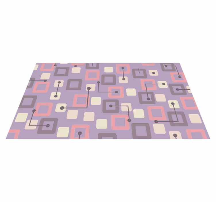 Alfombra vinílica moderna rosa y morada - TenVinilo