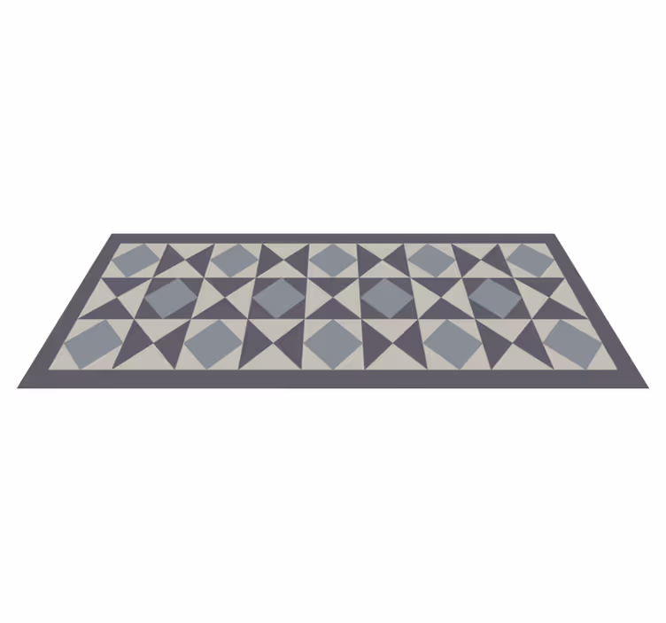 Alfombra vinílica moderna azulejos triangulares modernos - TenVinilo