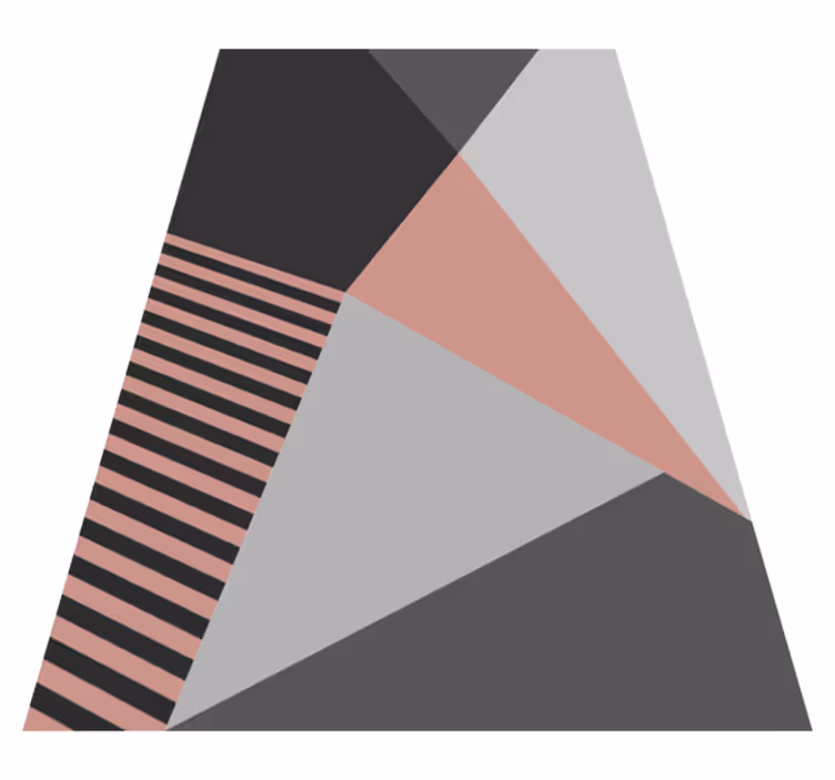 Alfombra vinílica moderna motivo geométrico triangular - TenVinilo