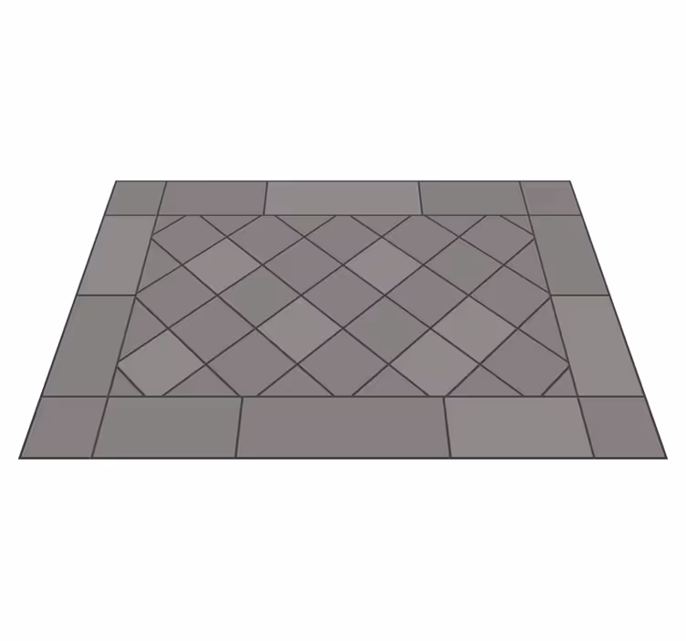 Alfombra hidráulica geometría en mosaico - TenVinilo