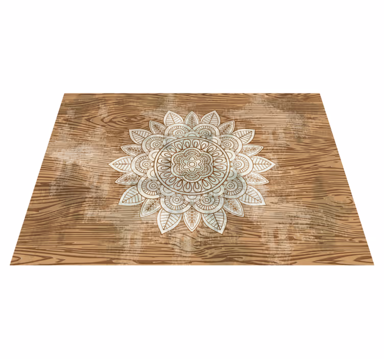 Alfombra vinílica mandala punto focal  - TenVinilo