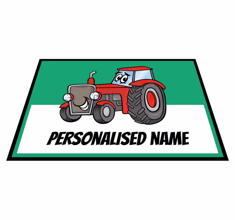 Alfombra vinílica personalizable tractor  - TenVinilo