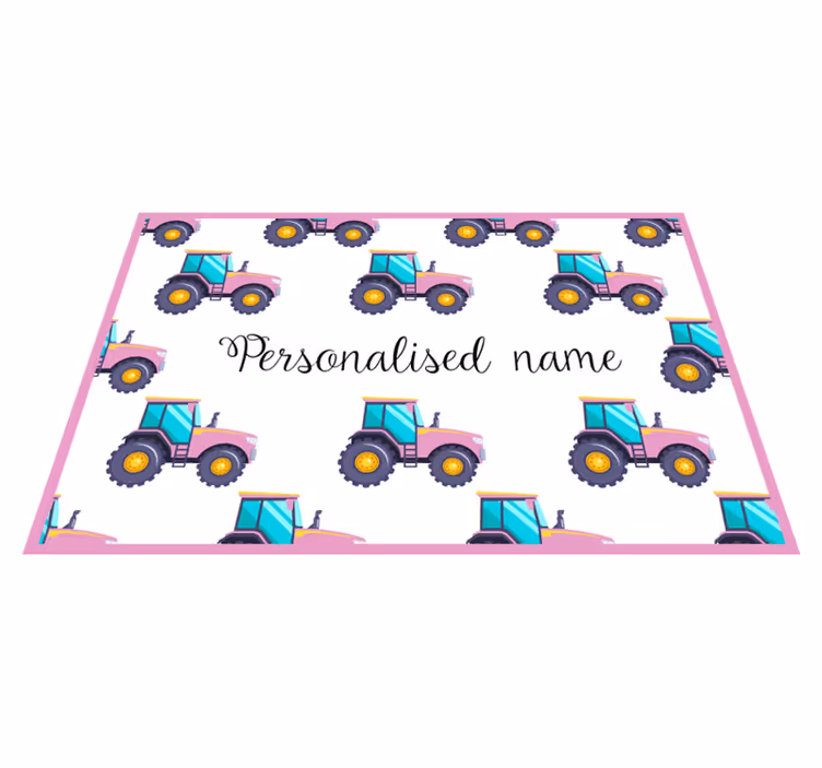 Alfombra vinílica personalizable tractor  - TenVinilo