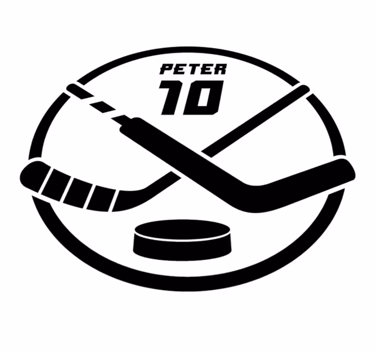 Alfombra vinílica personalizable emblema de hockey  - TenVinilo