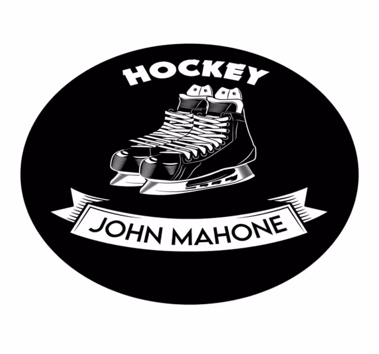 Alfombra vinílica personalizable decoración de hockey  - TenVinilo