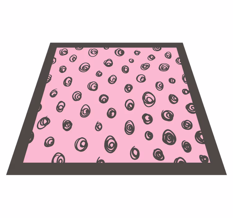 Alfombra vinílica dormitorio decoración de patrón en espiral - TenVinilo