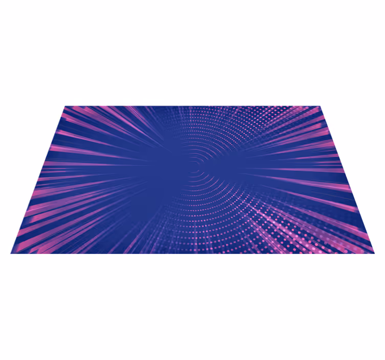 Alfombra vinílica geométrica resplandor óptico - TenVinilo