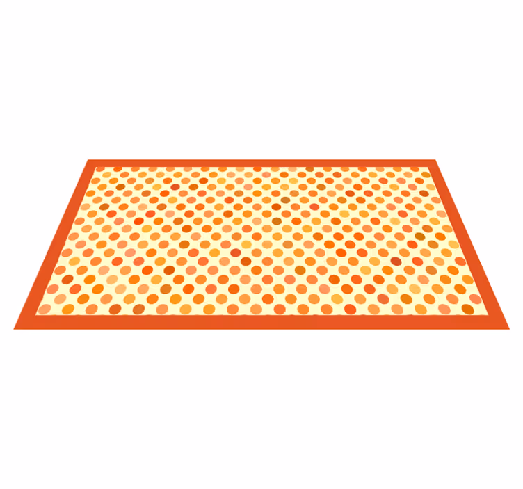Alfombra pvc cocina geométrica lunares marrones - TenVinilo