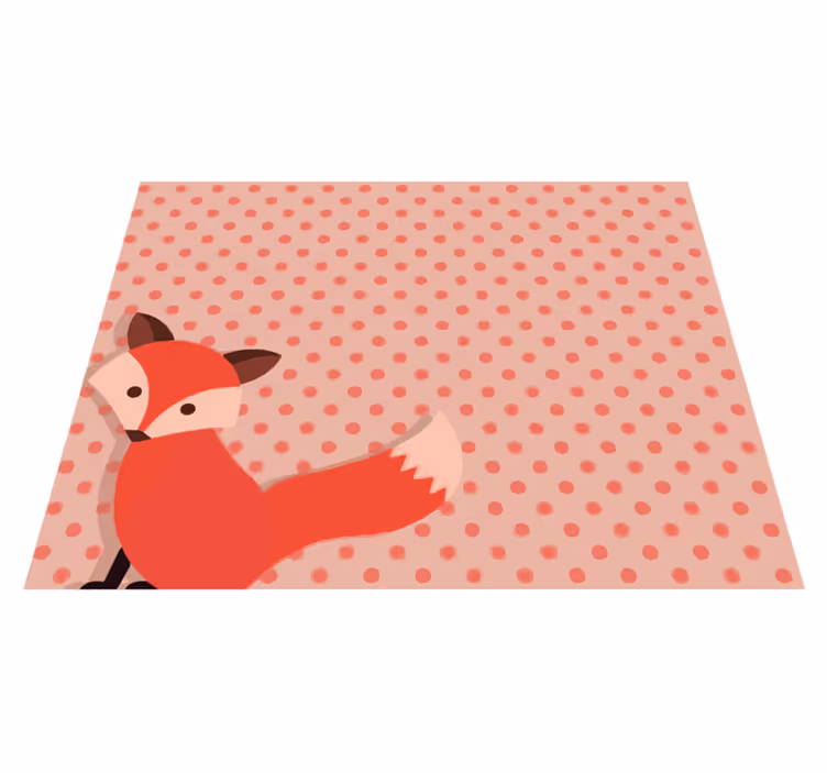 Alfombra vinílica infantil lunares zorro - TenVinilo