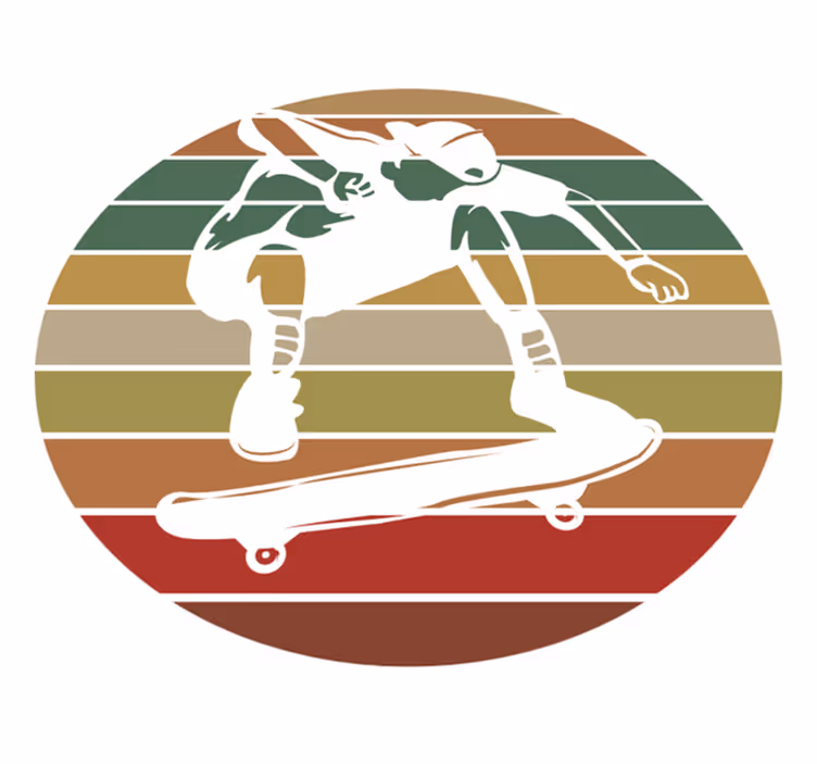 Alfombra vinílica juvenil skater saltando - TenVinilo