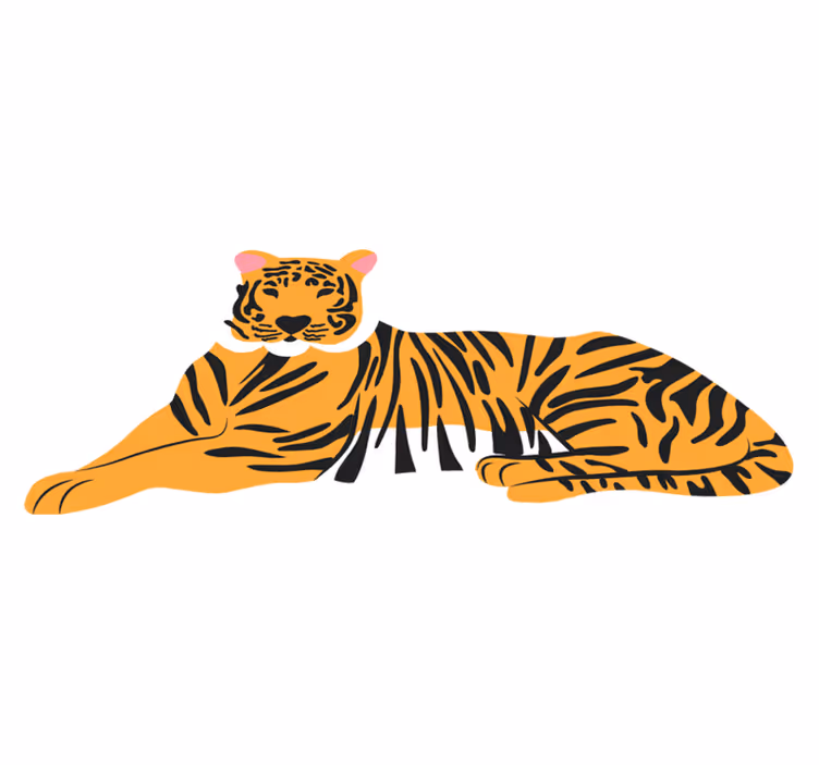 Alfombra vinílica animales obra de arte del tigre - TenVinilo