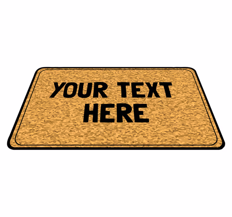 Alfombra vinílica entrada con frase personalizada - TenVinilo