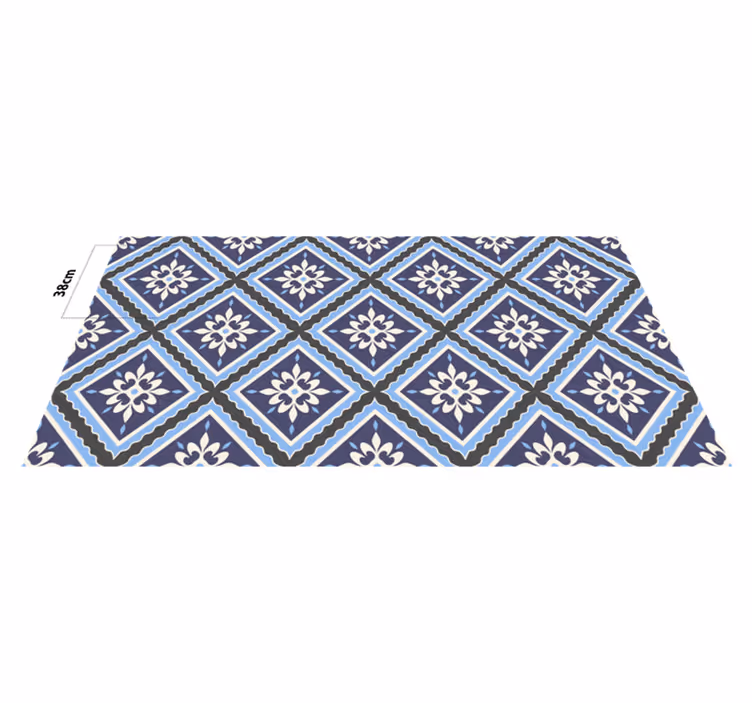 Alfombra hidráulica cocina azulejos tonos grises - TenVinilo
