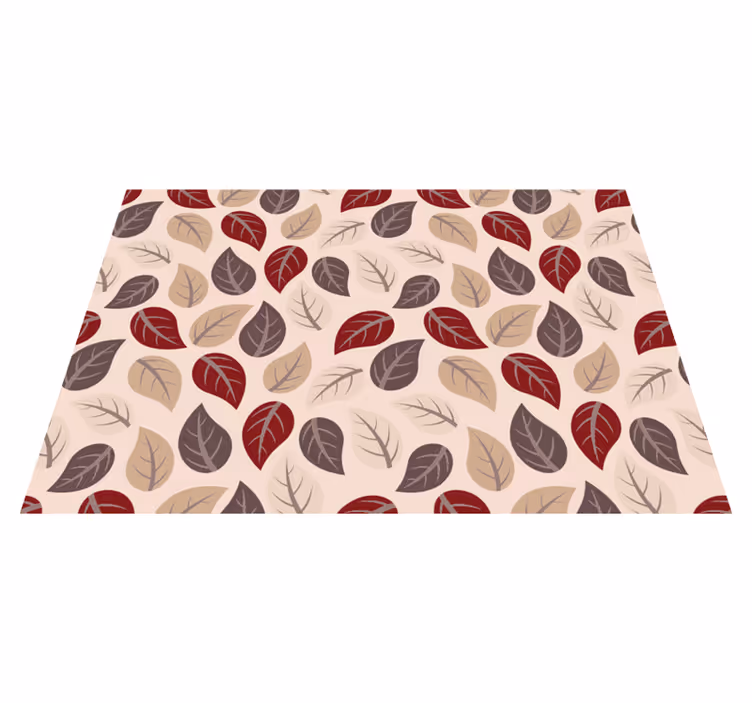 Alfombra vinílica dormitorio patrón hoja de otoño - TenVinilo