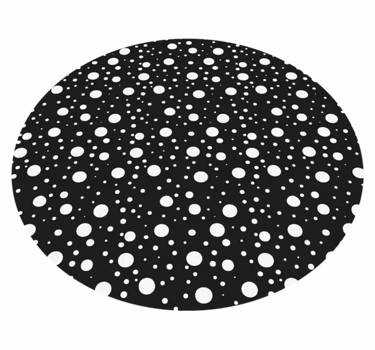 Alfombra vinílica bebé lunares grises y negros - TenVinilo
