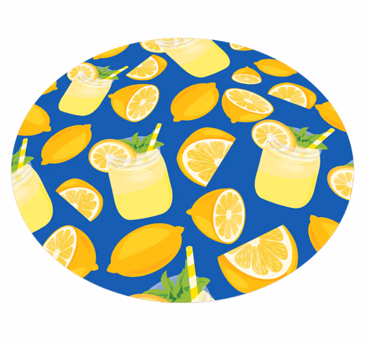 Alfombra vinilo cocina refresco de limonada - TenVinilo