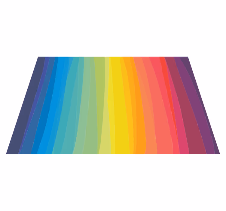 Alfombra vinílica rayas franjas de degradado de colores - TenVinilo