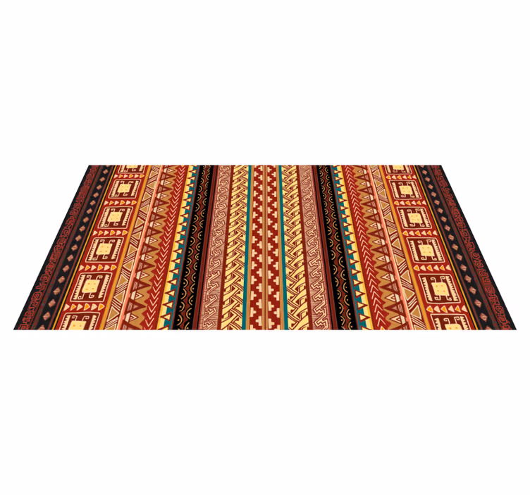 Alfombra vinílica dormitorio rayas aztecas - TenVinilo