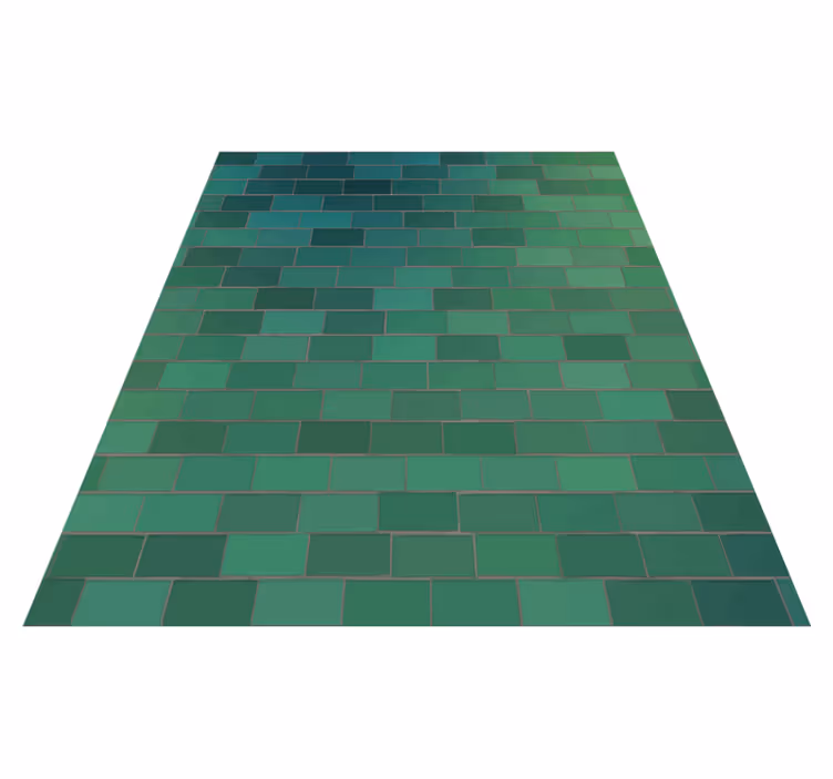 Alfombra hidráulica vinílica diseño verde texturizado - TenVinilo