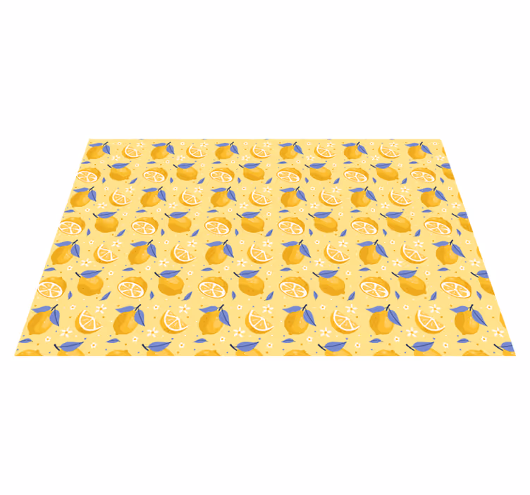 Alfombra vinilo cocina delicias con estampado de limón - TenVinilo