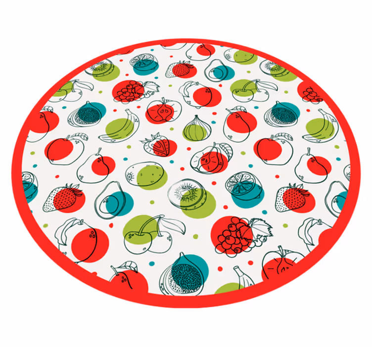 Alfombra vinilo cocina motivo simple de fruta - TenVinilo