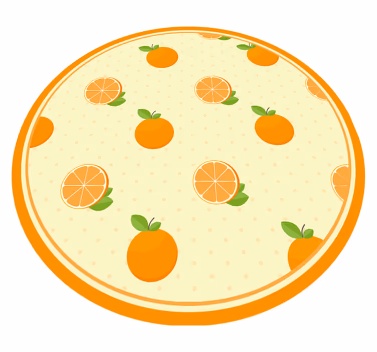 Alfombra vinilo cocina ilustración de frutas cítricas - TenVinilo