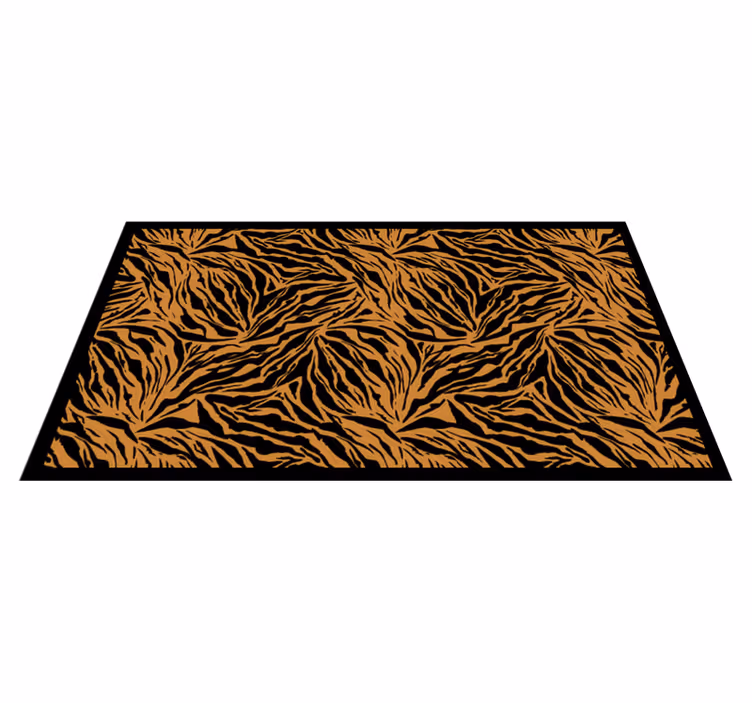 Alfombra vinílica animal print rayas de tigre llamativas - TenVinilo