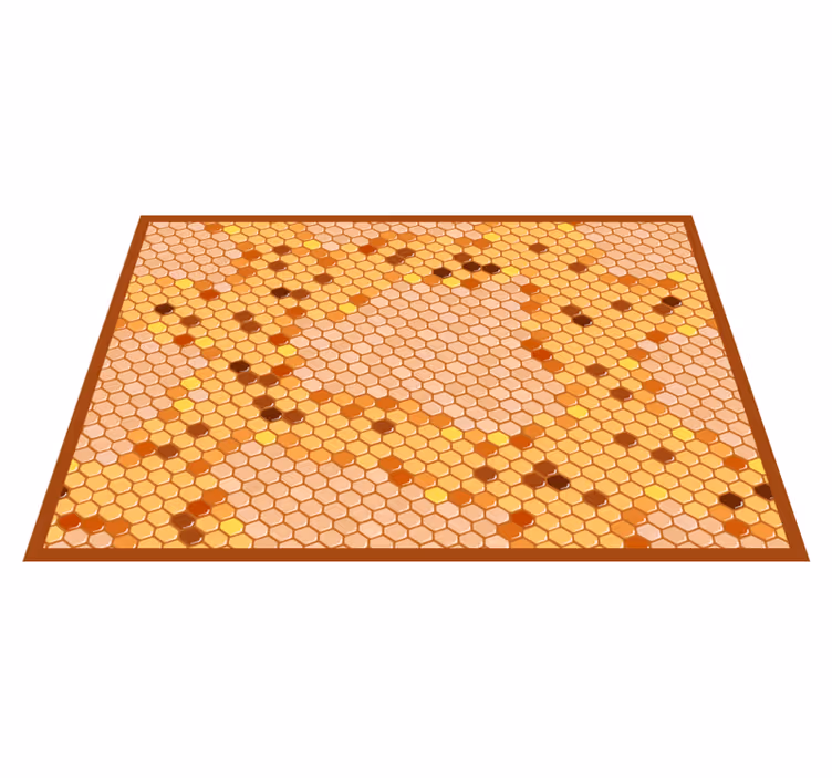 Alfombra vinilo cocina diseño hexagonal de panal - TenVinilo