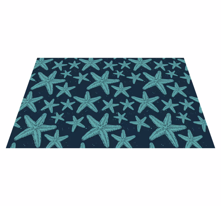 Alfombra vinílica naturaleza patrón de estrella de mar - TenVinilo
