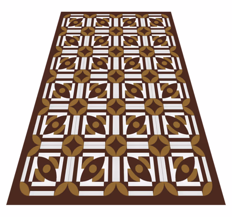 Alfombra hidráulica vinílica disposición geométrica - TenVinilo