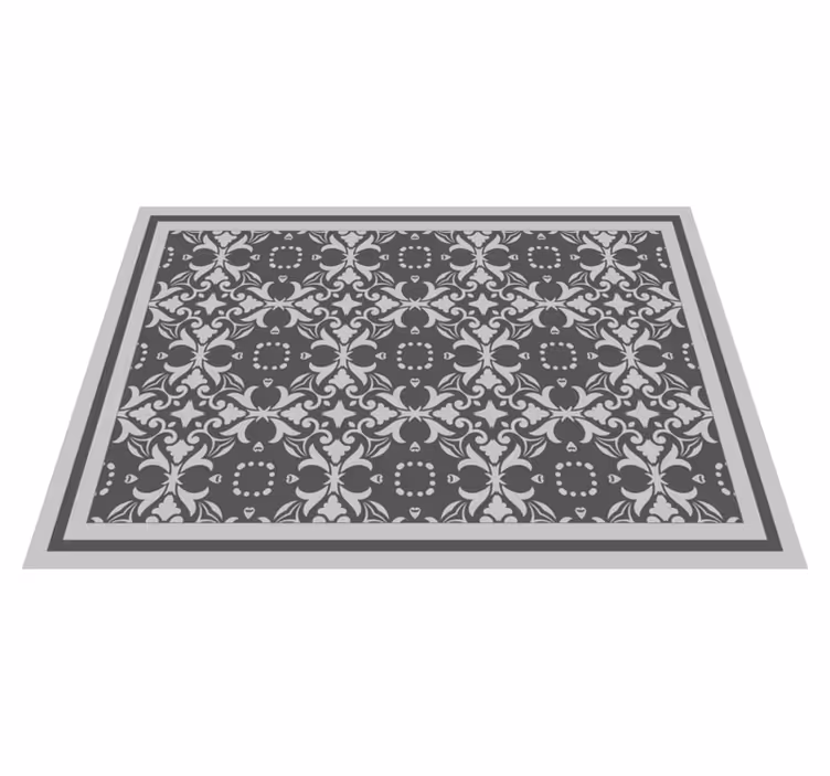 Alfombra vinilo cocina diseño de azulejos victorianos - TenVinilo