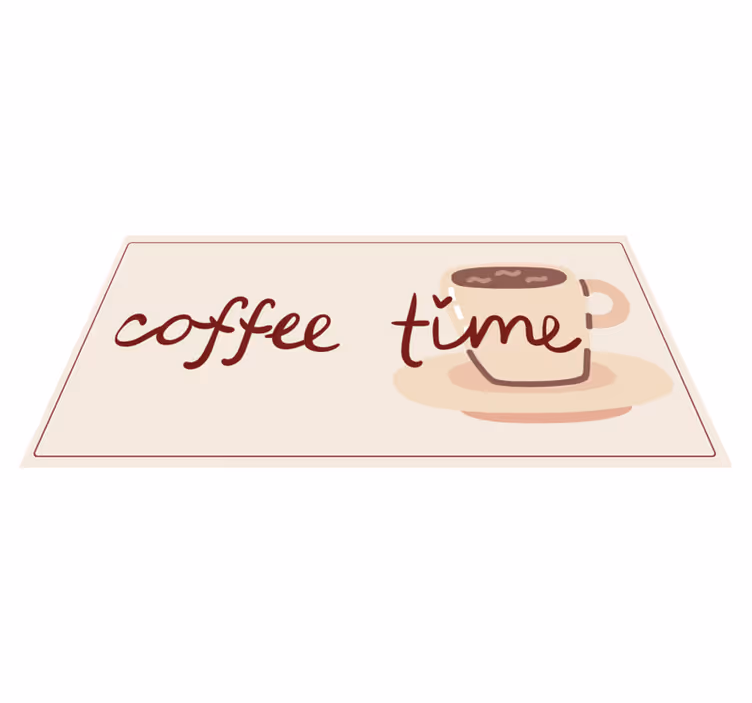Alfombra vinilo cocina taza de café - TenVinilo