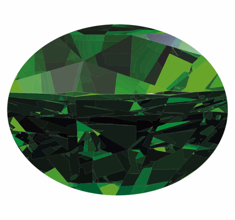 Alfombra vinílica textura facetas verdes geométricas - TenVinilo
