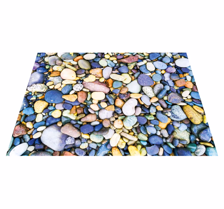 Alfombra vinílica imitación piedra diseño mosaico realista - TenVinilo