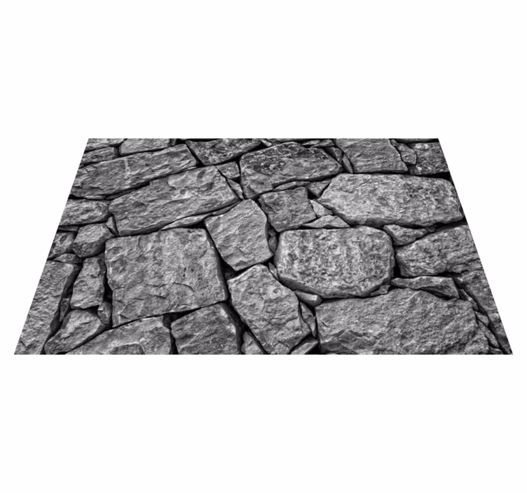 Alfombra vinílica dormitorio textura de piedra irregular - TenVinilo