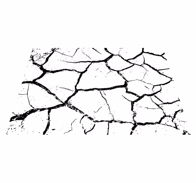 Alfombra vinílica imitación piedra tierra agrietada - TenVinilo