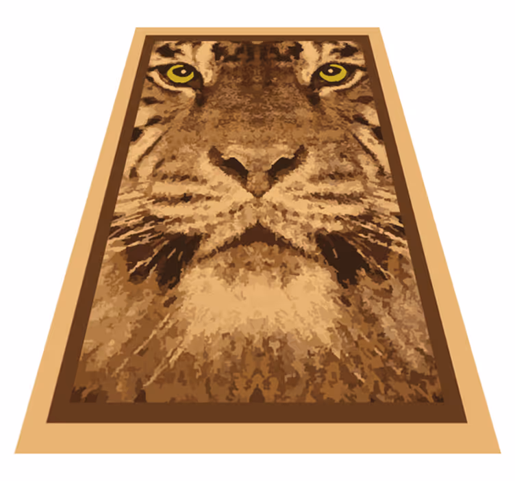 Alfombra vinílica animales majestuosa cara de tigre - TenVinilo