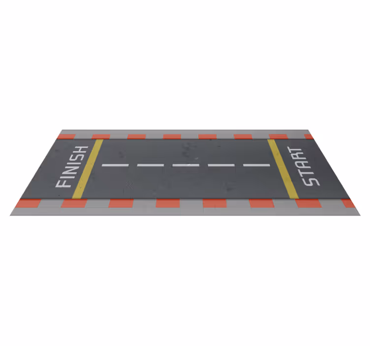 Alfombra carretera infantil estilo racing - TenVinilo
