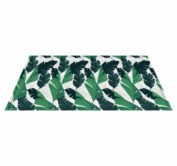 Alfombra vinílica naturaleza follaje verde exuberante - TenVinilo